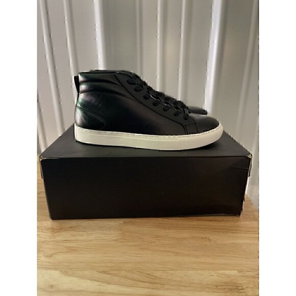 Alfani Jensen Lace-up Mid-Top Sneakers Black Pull Tab Round Toe - Picture 4 of 6